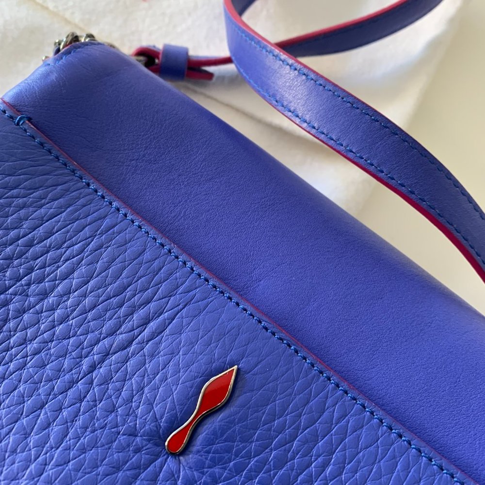 CHRISTIAN LOUBOUTIN - SMALL CALF PARIS ROUGISSISME - PERVENCHE CROSSBODY/CLUTCH/ - Picture 4 of 10